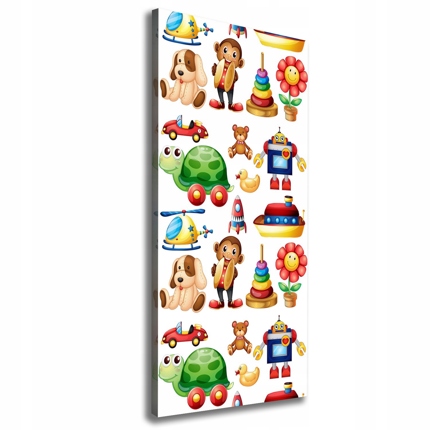 

Nowoczesny obraz canvas na ramie Zabawki 50x125 cm