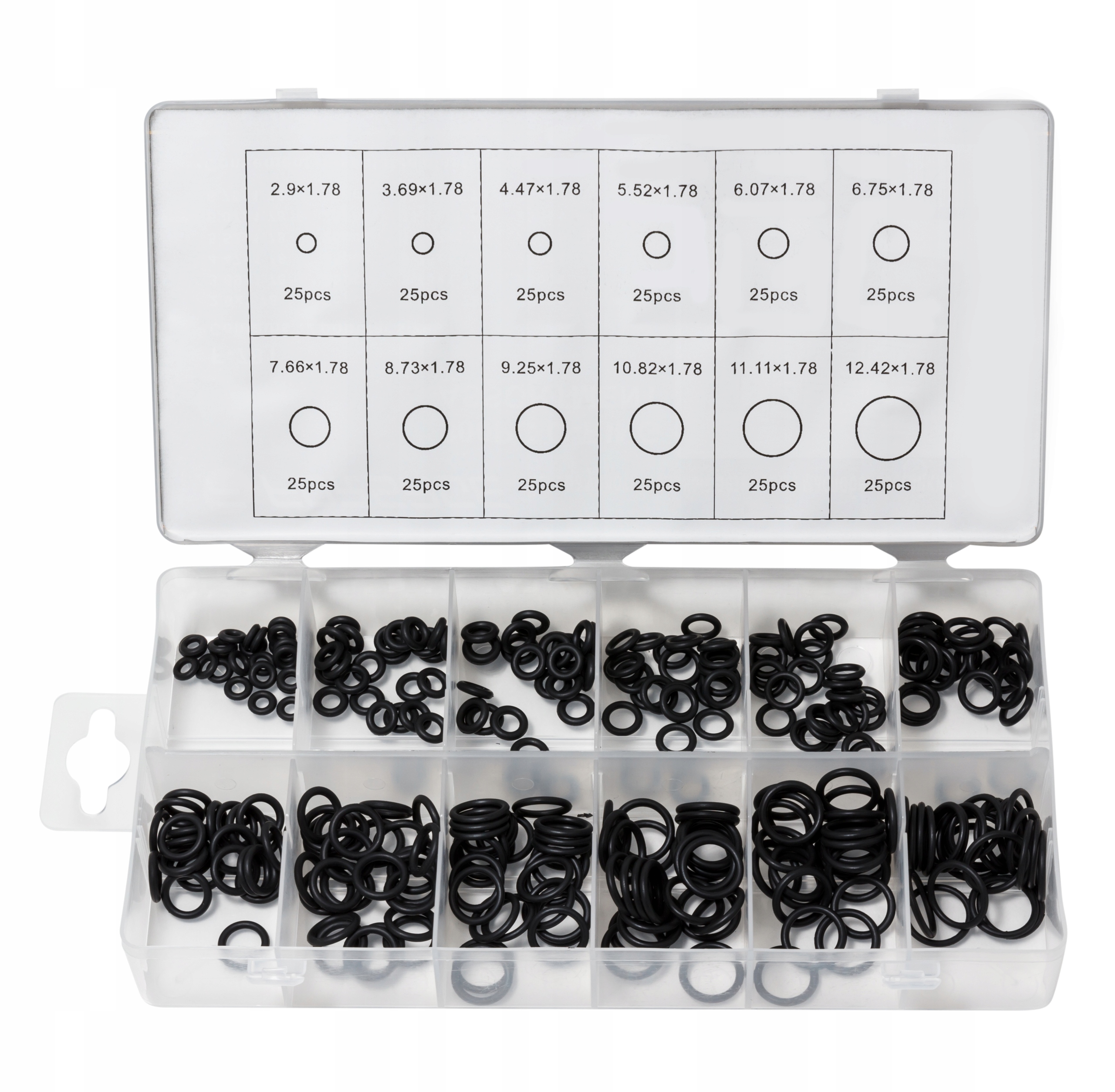 

Zestaw uszczelek gumowych 300 el. Oringi O-ring