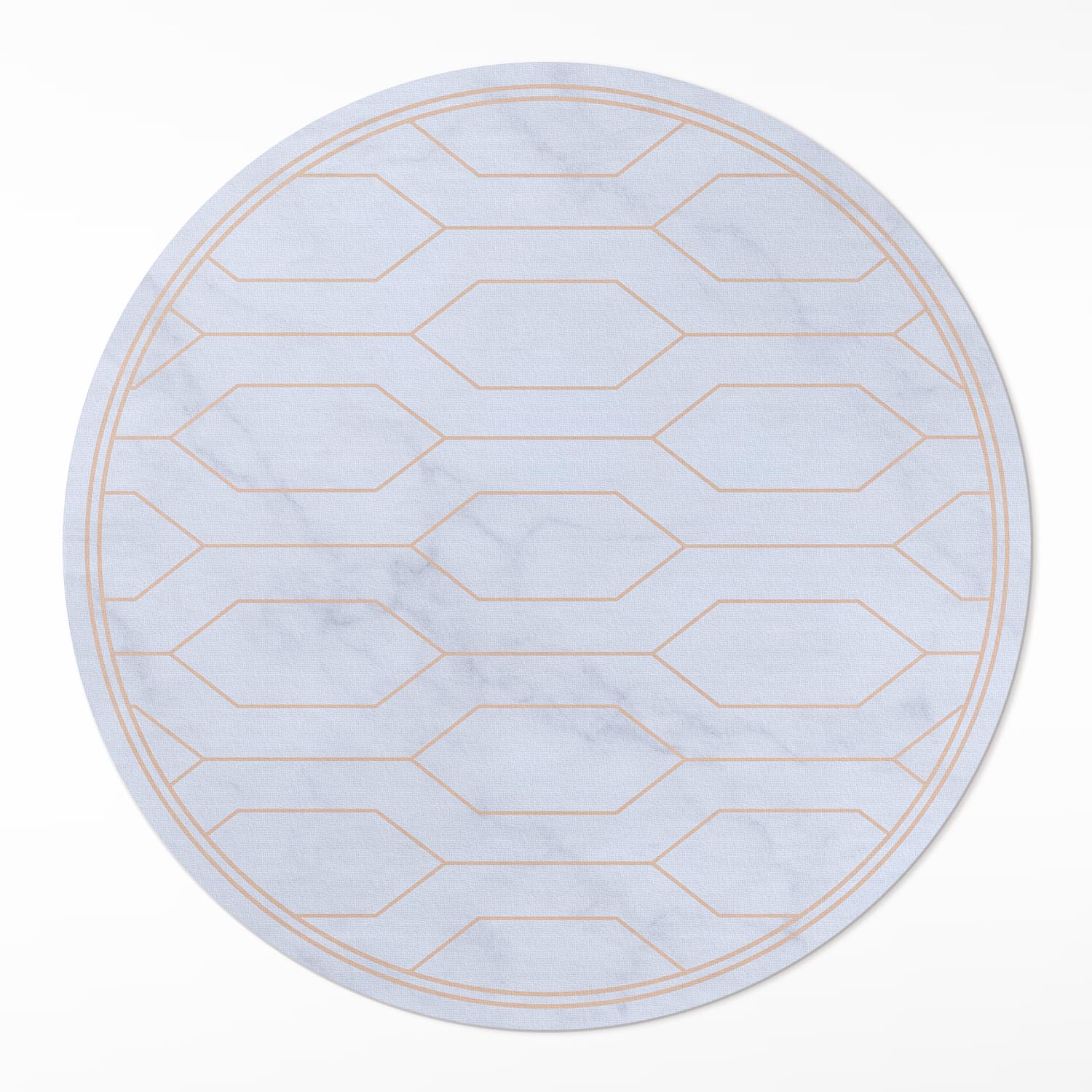 Kulatá vinylová podložka se vzorem do kuchyně Lineární vzor na mramoru ⌀ 50 cm