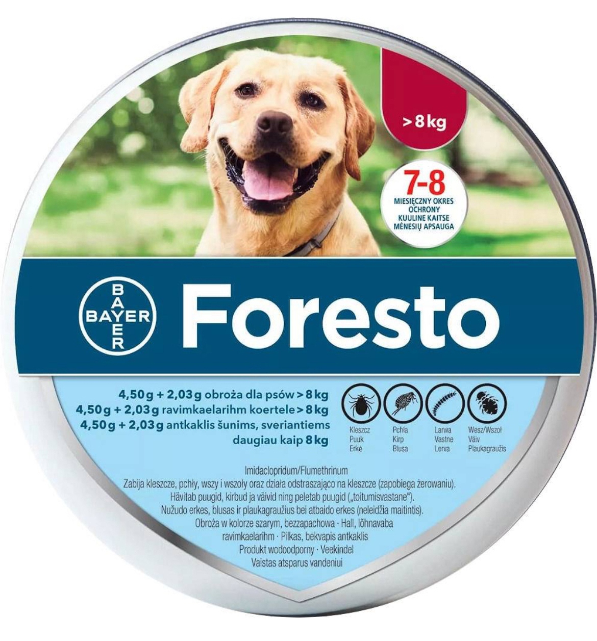 Obroża na pasożyty Foresto dla psów powyżej 8 kg