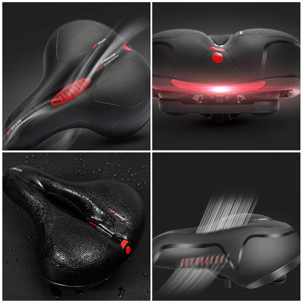 SIODEŁKO ROWEROWE ŻELOWE KOMFORTOWE + LAMPKA LED Marka Aptel