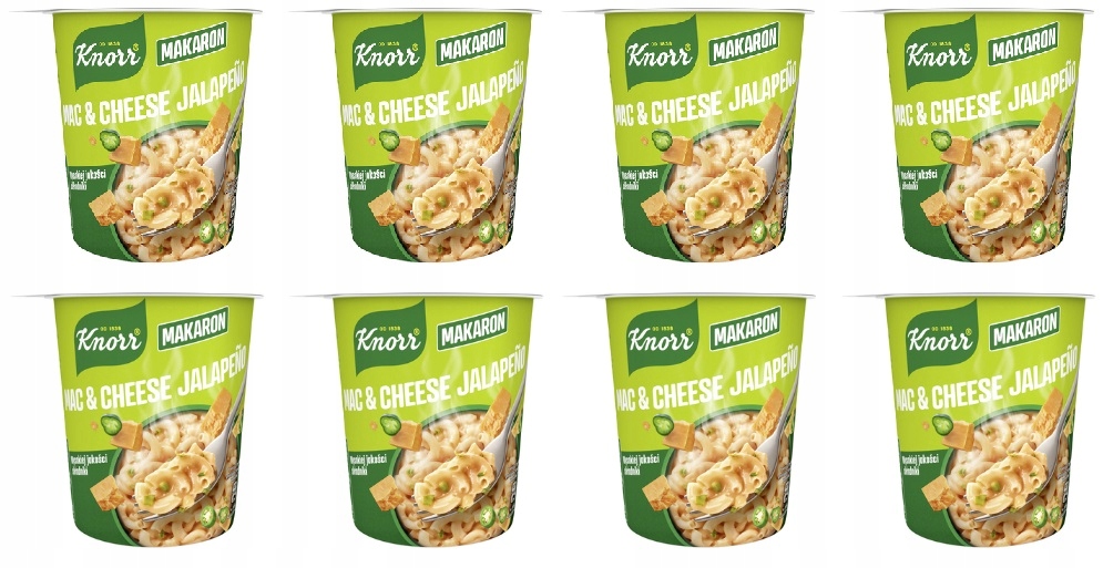 Levně 8 x 62 g Knorr Pokrm Těstoviny Mac & Cheese Jalapeno Karton