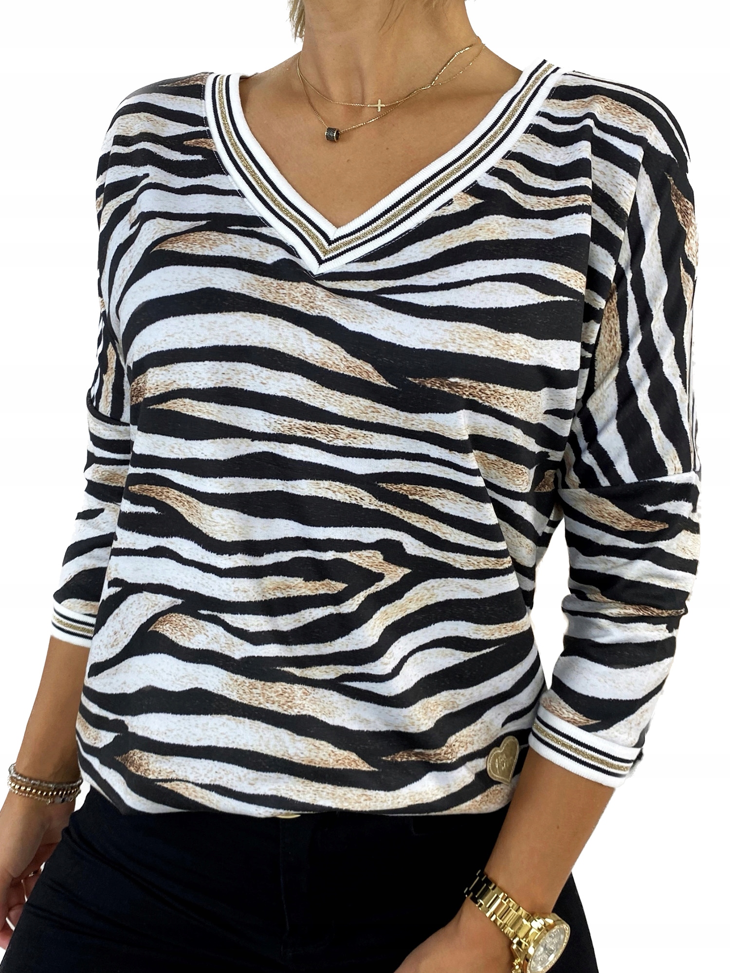 

Modna stylowa do wielu stylizacji Bluzeczka zebra