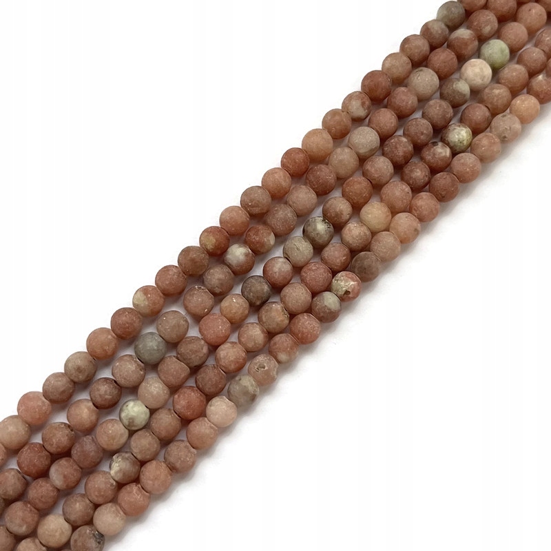 1504- Jaspis matowy Kulka 4mm Sznur mix
