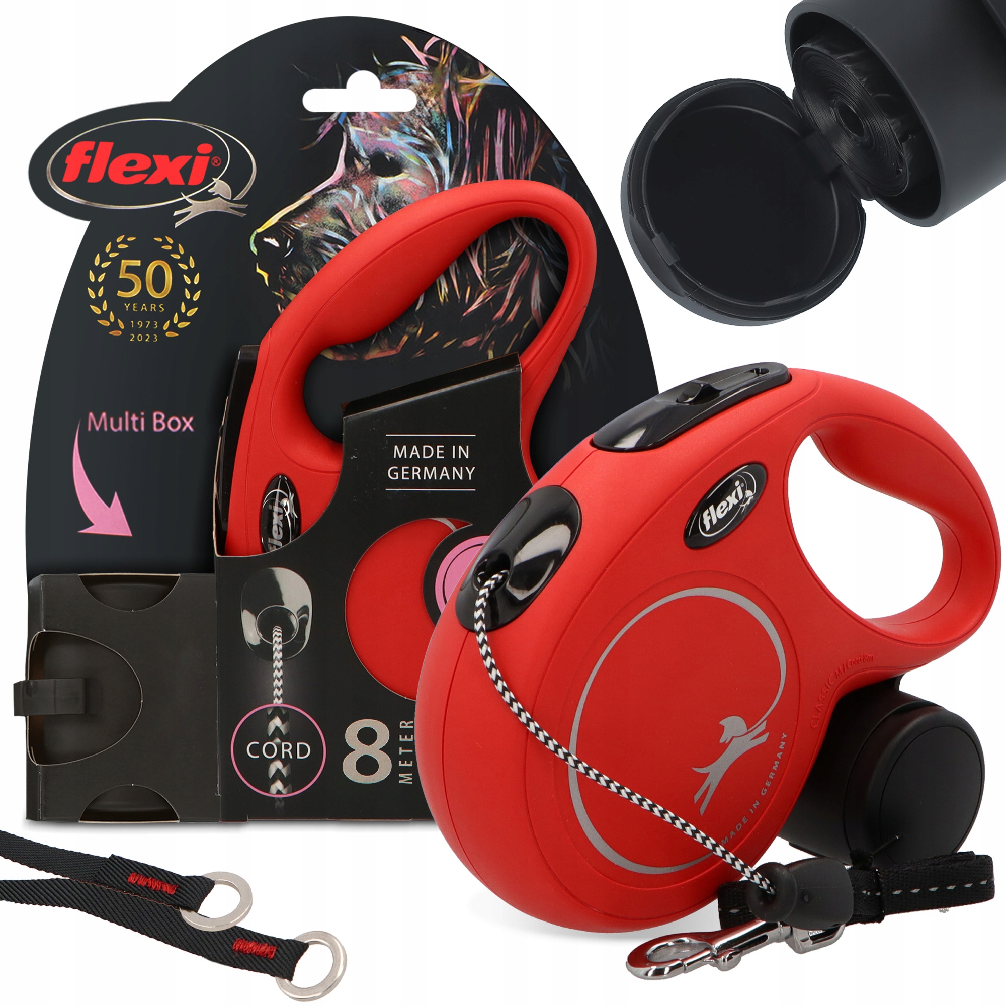 Vodítko Automatická Psa 8 m 20 kg Lanko Kontejner Multi Box Sáčky Přísma 3O