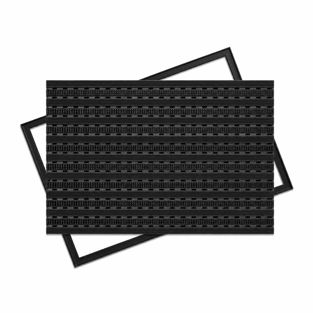 Polentex Czarna Wycieraczka Combi Standard 17 Szczotka-guma 80x50 Rama