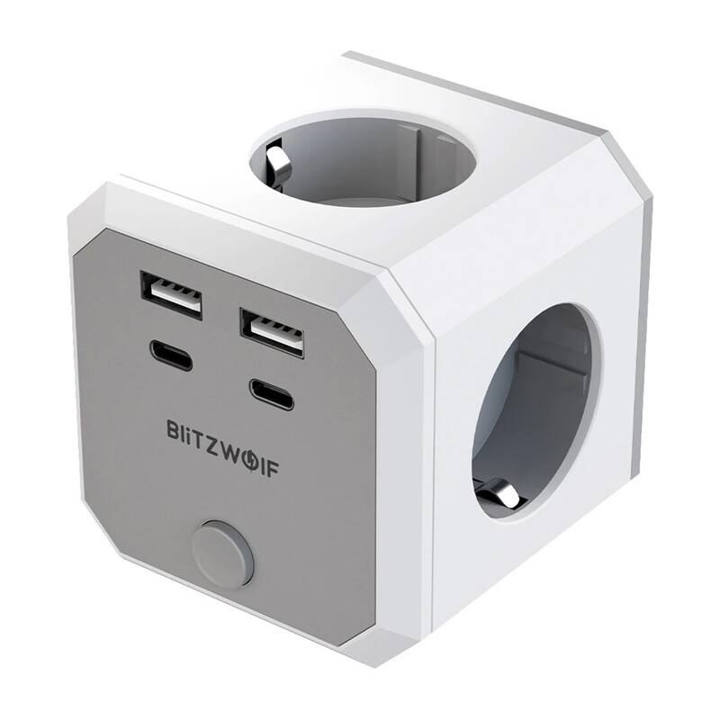 Listwa zasilająca Blitzwolf Bw- EC2 4 gniazda (biała) BliTZWOlF