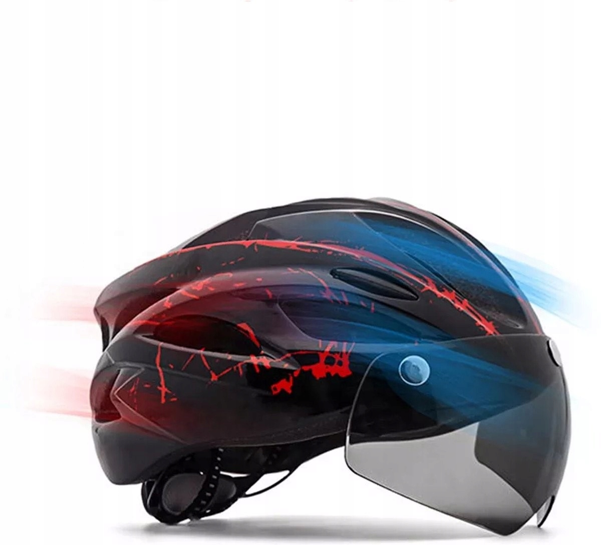 KASK ROWEROWY Z OKULARAMI MAGNETYCZNYMI lampka EPS + PC EAN (GTIN) 0610446387834