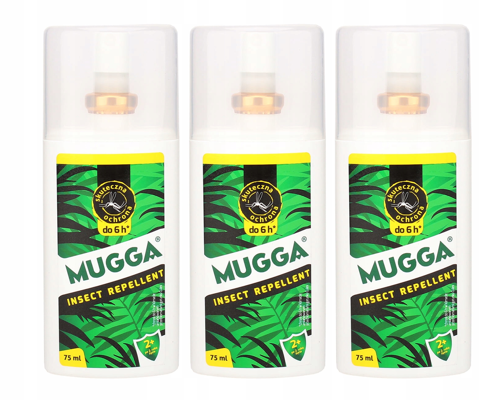 

3x Mugga spray 9,5% Deet 75 ml na komary, kleszcze
