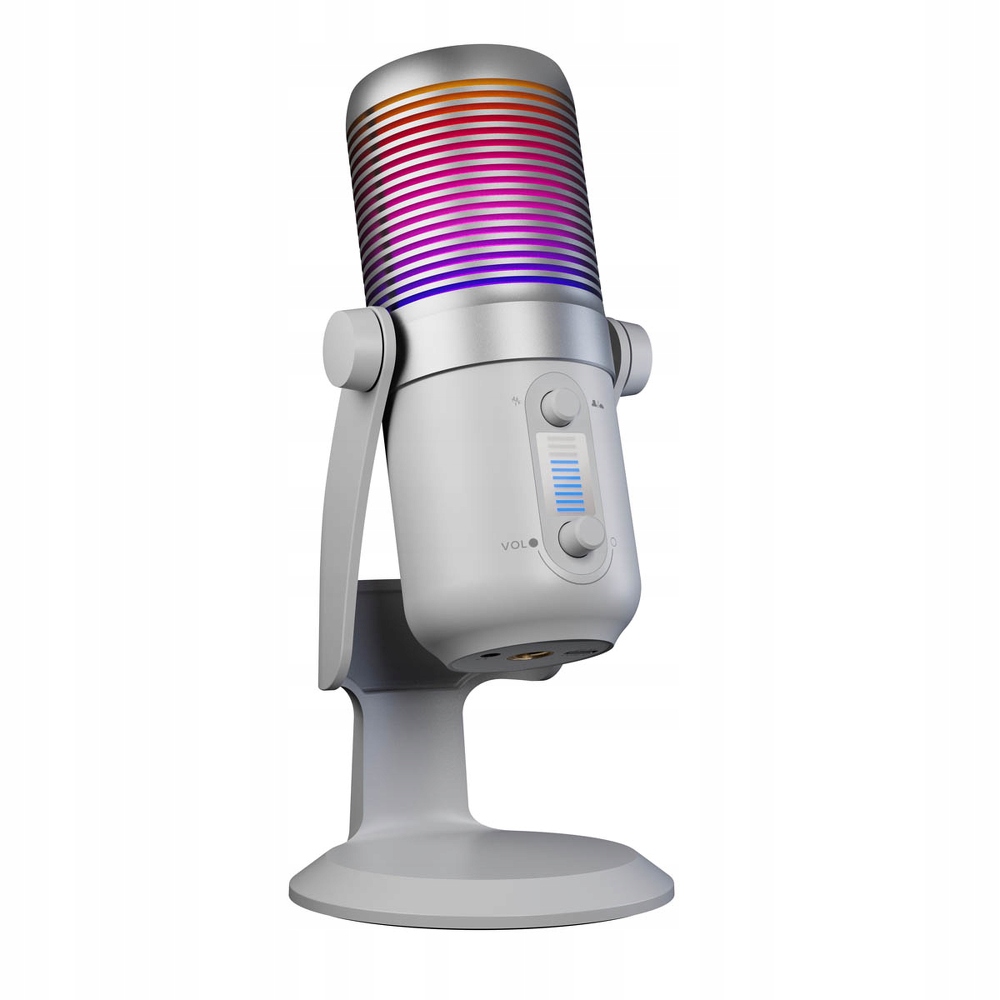 Rampage Diyez Dotykový herní mikrofon Rgb Usb-c bílý