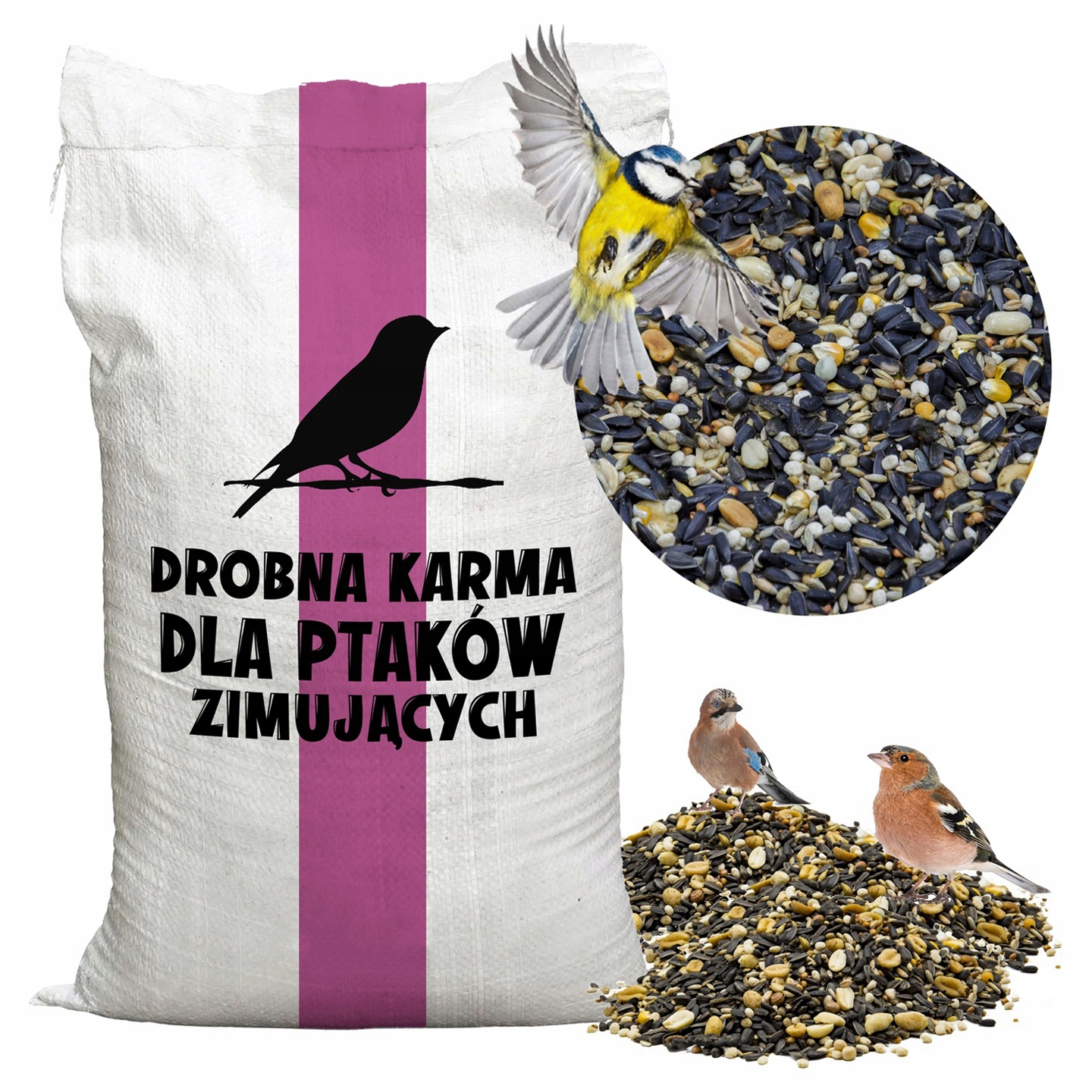 KARMA PREMIUM SŁONECZNIK ORZECH ZIARNO DO KARMNIK DLA DZIKICH PTAKÓW