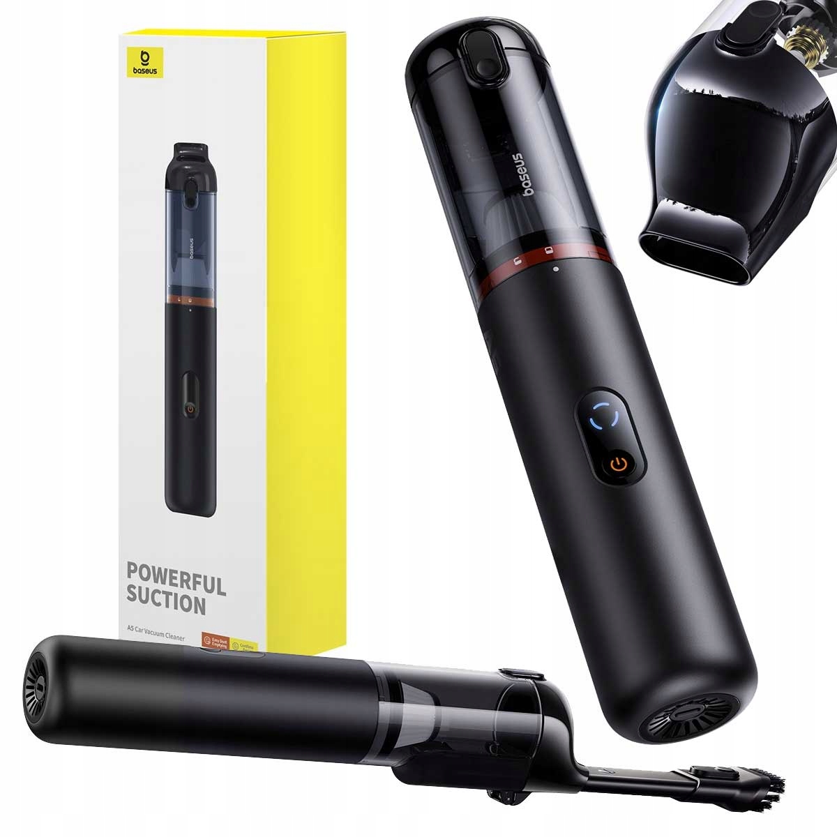 Baseus Malý Vysavač Do Auta Výkonný Bezdrátový 16000 Pa