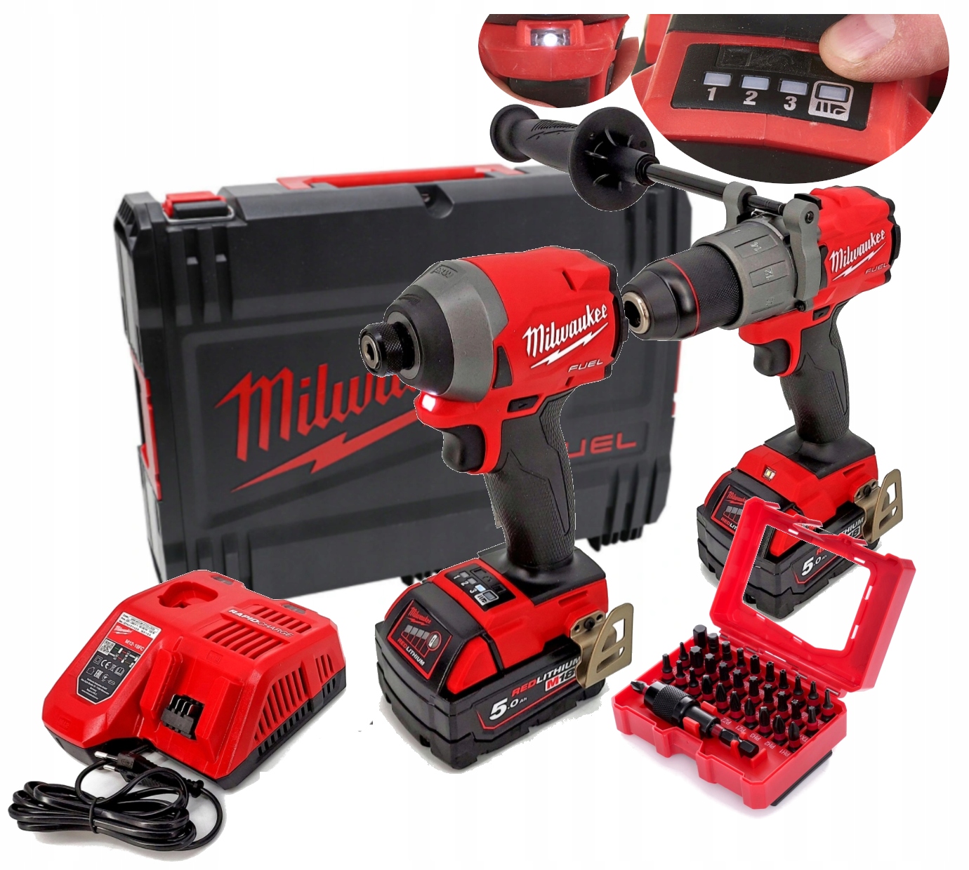 Milwaukee M18 FPP2A2-502X FID2 FPD2 2X5AH M12-18FC