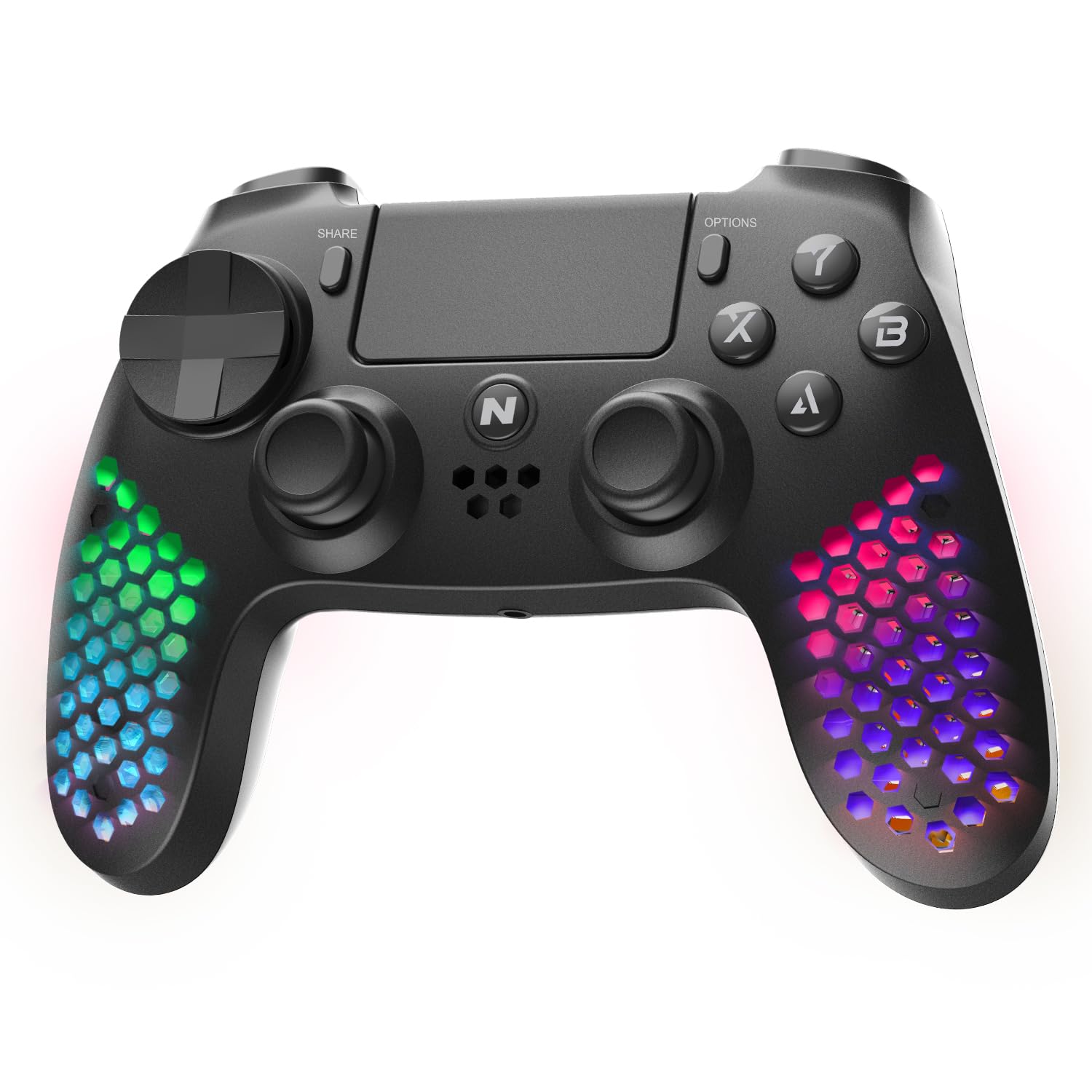 Bezdrátový ovladač Rgb pro PS4 PS3 Pc Android iOS vibrace gamepad ovladač