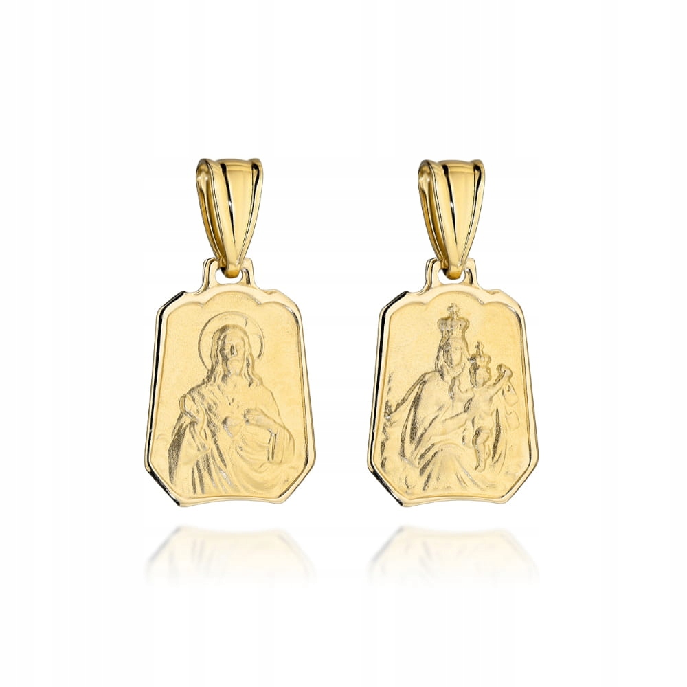 Zlatý medailon 585 saténový škapulíř jako dárek k biřmování