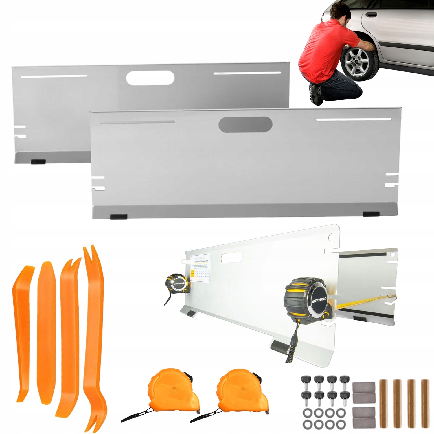 Generic Wheel Alignment Tool Odporna Na Trwałość Z 2 Miarami Taśmowymi