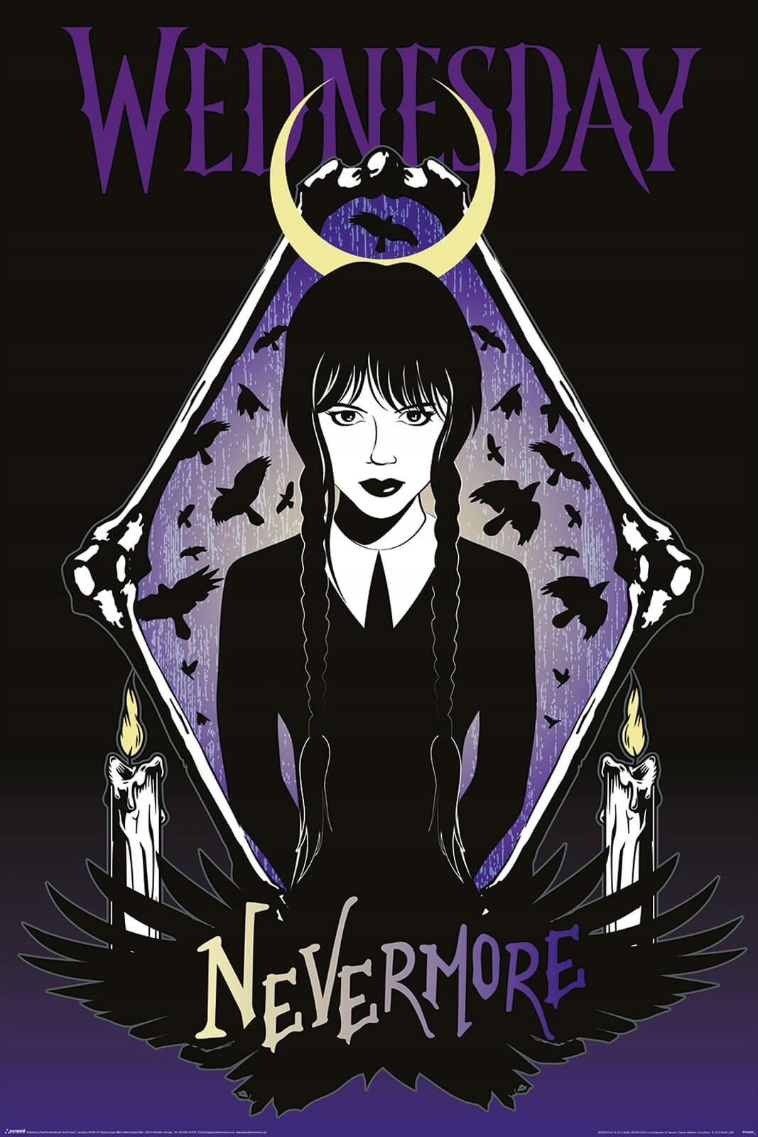 

Plakat Wednesday Raven na ścianę 61x91,5 cm