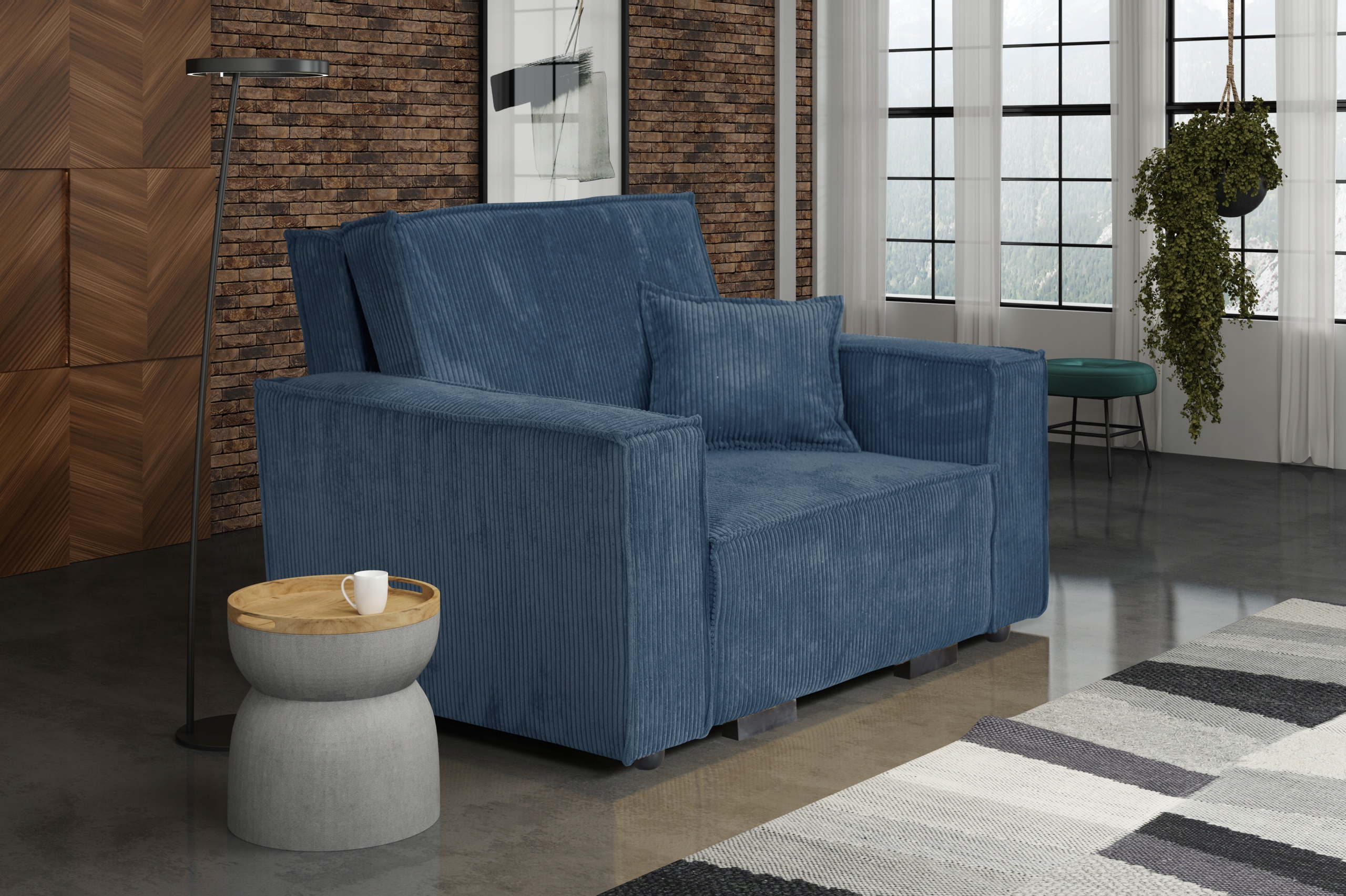 sofa pojedyncza VIVA I STAR łóżko rozkładane welur Kolekcja VIVA I STAR