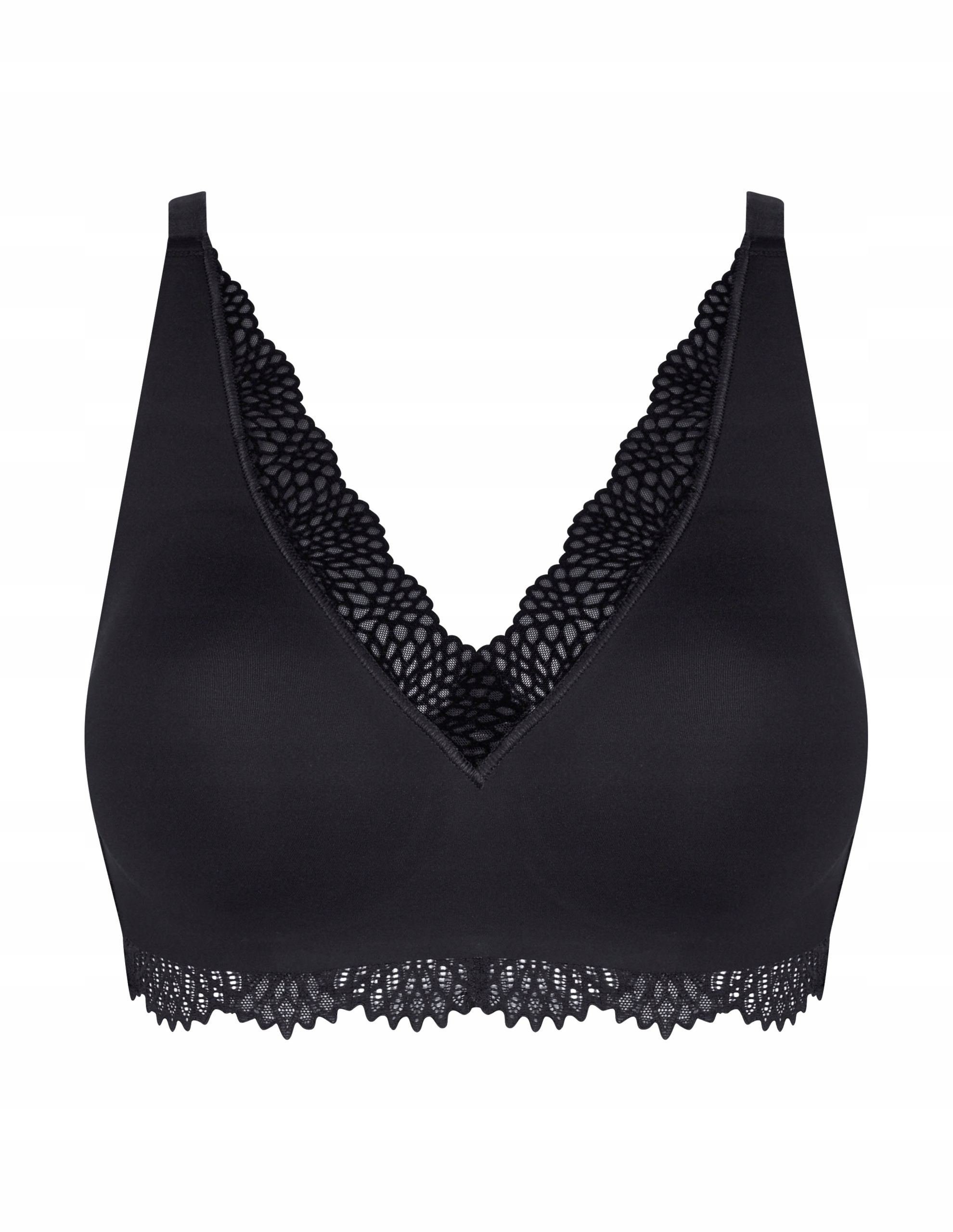 Biustonosz bez fiszbin Velveteen Sensation Triumph czarny 80D