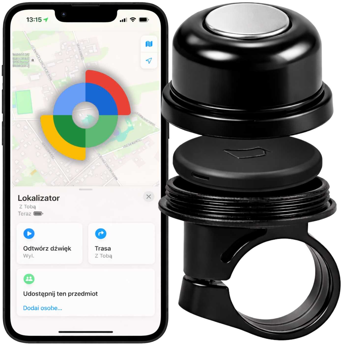 Dzwonek Rowerowy Z Lokalizatorem Google Find My Android Tag Etui Smart