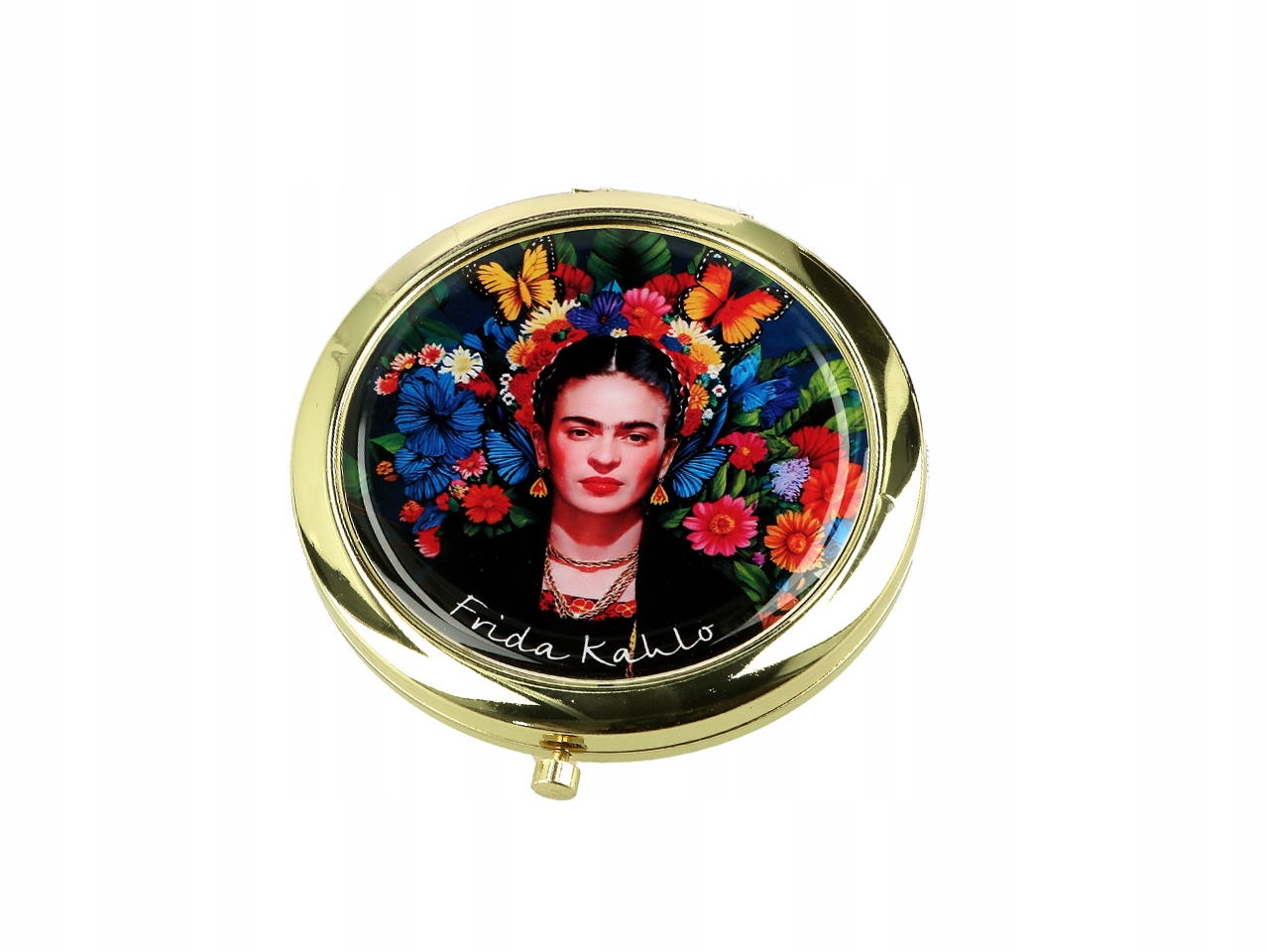 Zdvojené Kapesní Zrcátko Frida Kahlo Květiny Do Kabelky Dárek