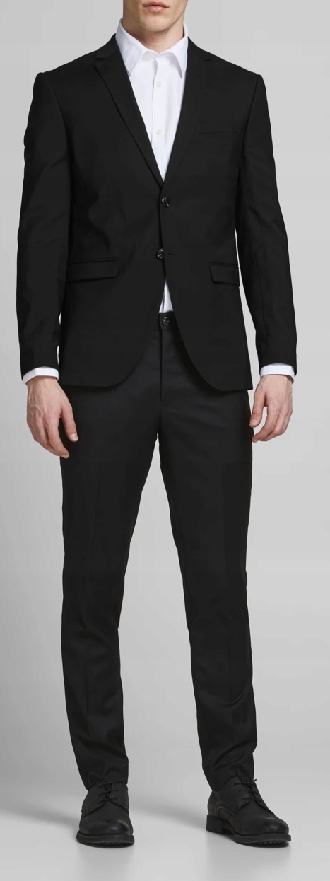 Jack&jones Pánské Oblekové Kalhoty Černé Dlouhé 48 6FA