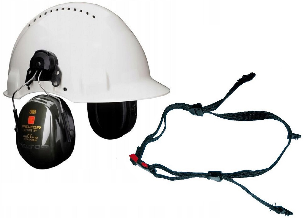 

Kask 3M G3000+Nauszniki H520P3+Pasek Podbródkowy