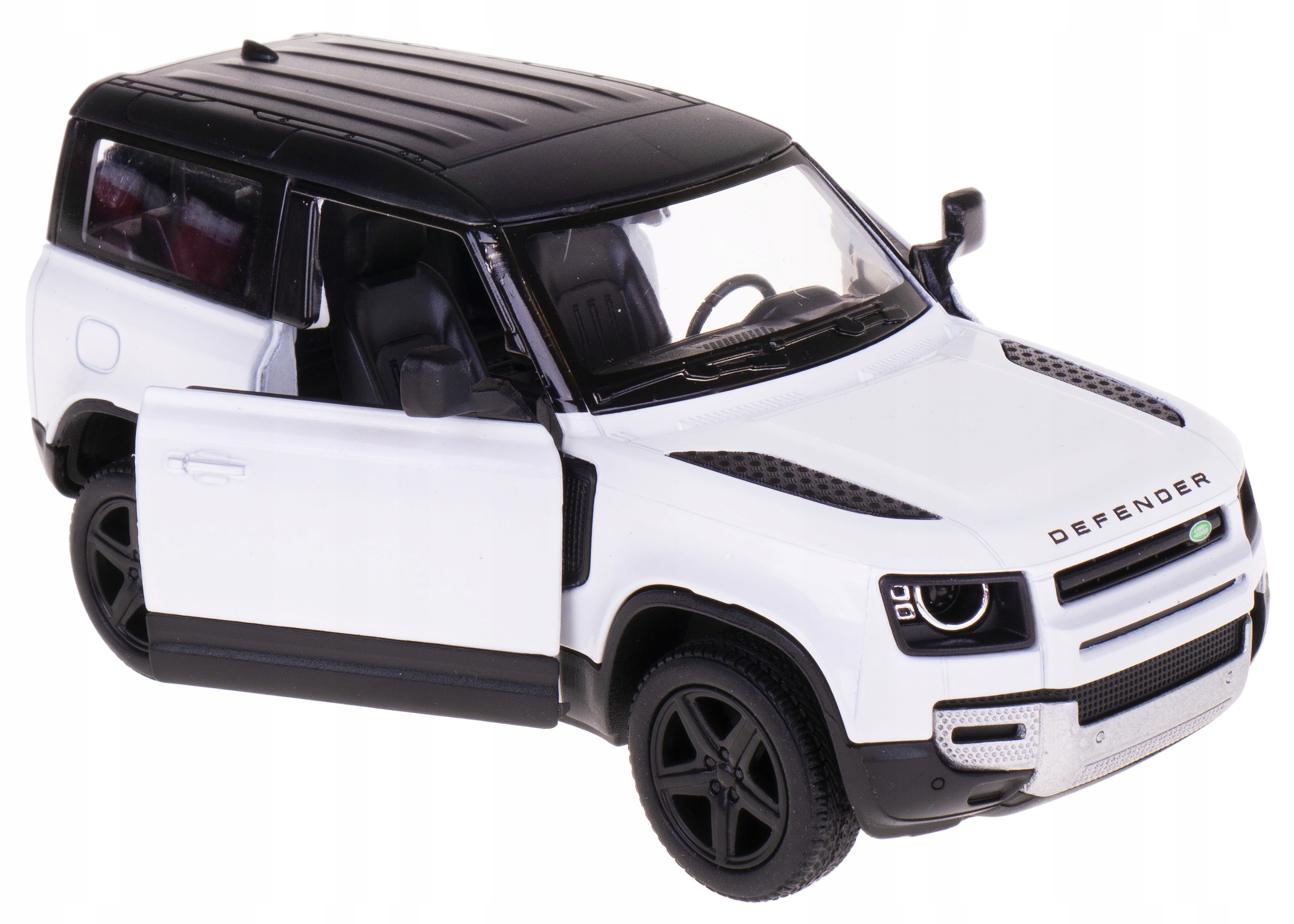 

Land Rover Defender 90 1:36 Model Kinsmart Biały