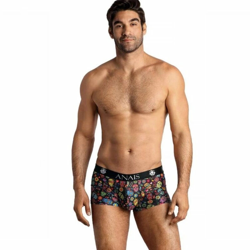 Anais Men Mexiko Pánské boxerky s průhlednými květy lebky