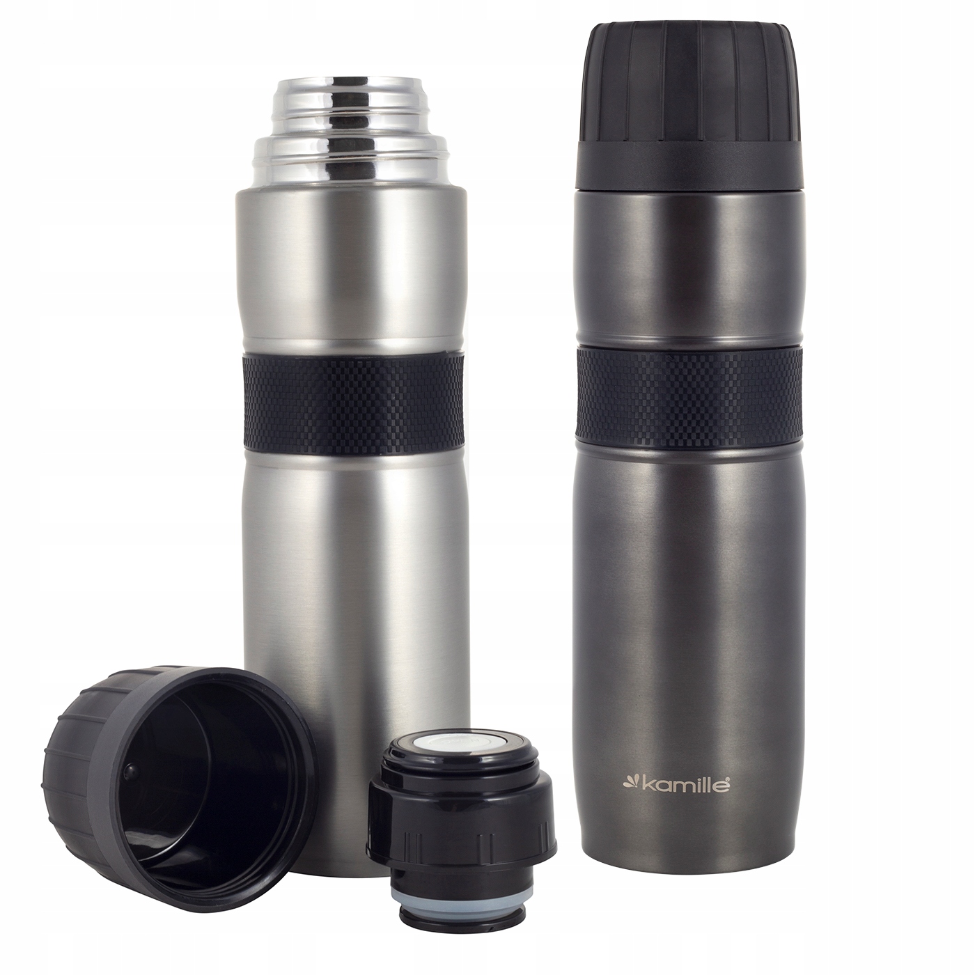 KUBEK TERMICZNY TERMOS STALOWY 100% SCZELNY pojemny bidon KAMILLE 950 ml Marka Kamille