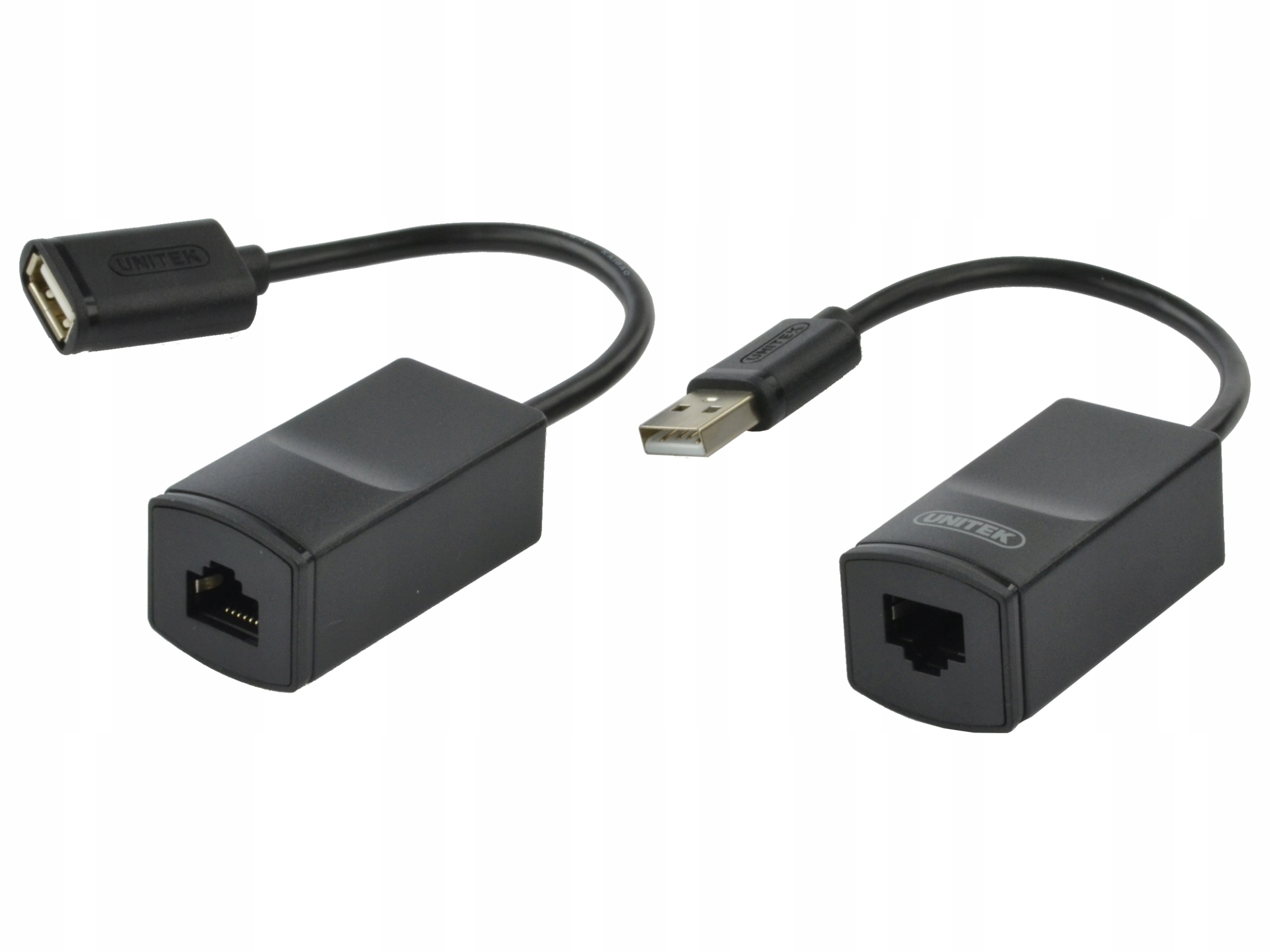 UNITEK Przedłużacz extender USB skrętka RJ45 60m