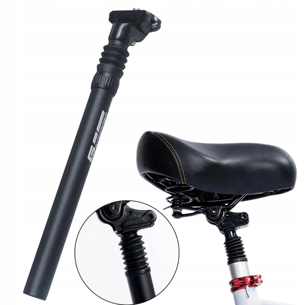 Sztyca amortyzowana 27.2mm 350 mm Czarna Trekking City Rekreacja