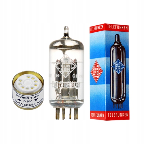 ECC83, ECC803, 12AX7 -> ECC808 6KX8 Telefunken Nos adaptér