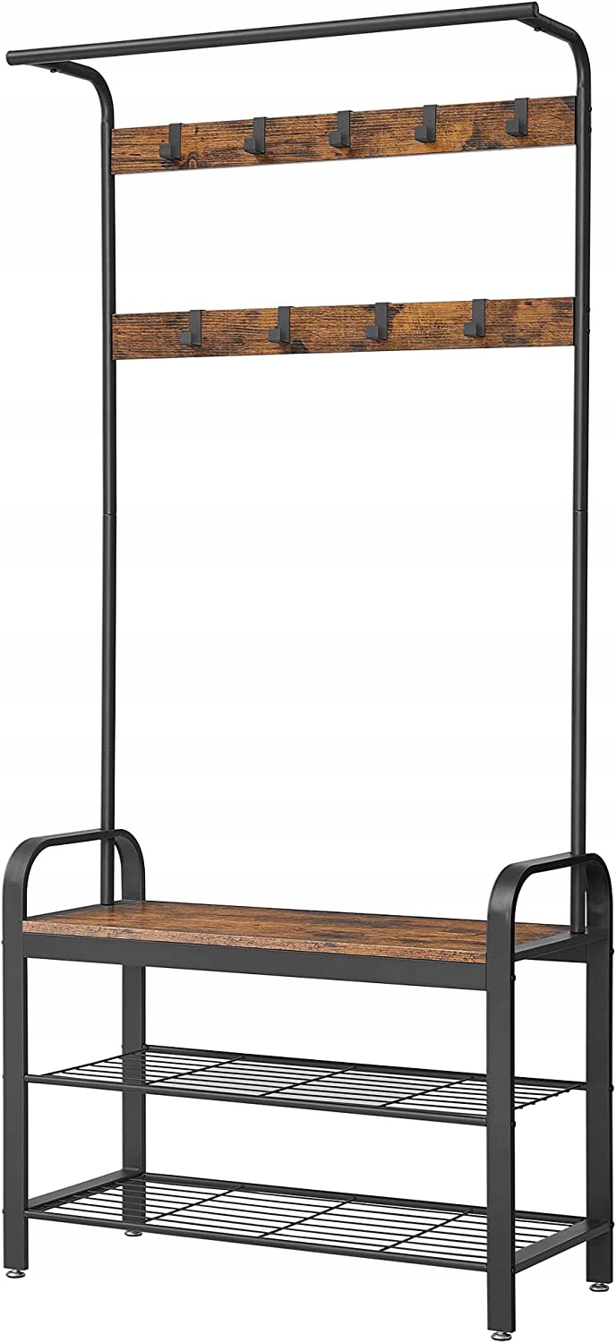 Vešiak na oblečenie široký 80 cm, industriálna polica