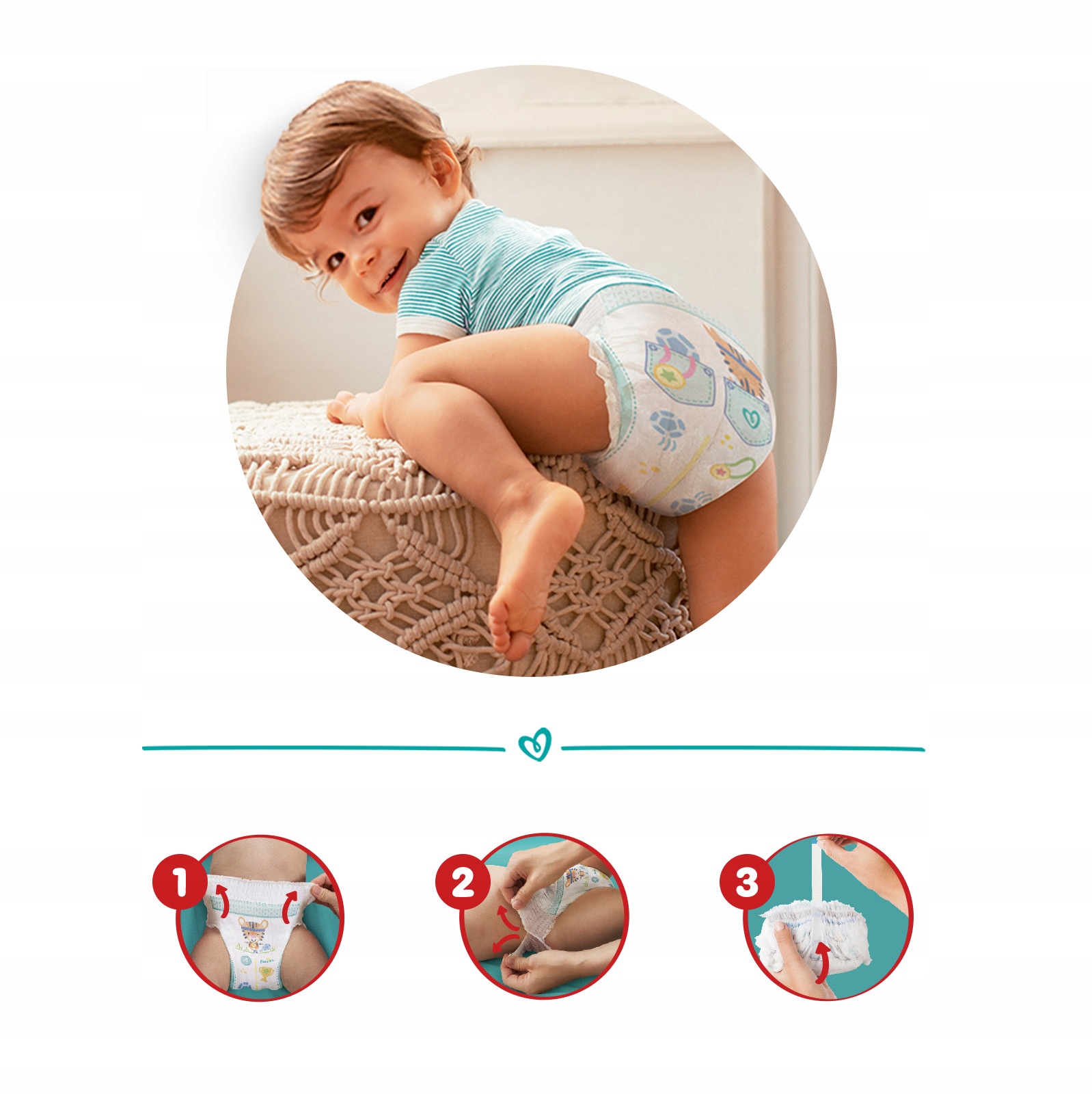 Pampers Pants Pieluchomajtki, Pieluszki rozmiar 5, 48 szt, 11kg-17kg Marka Pampers