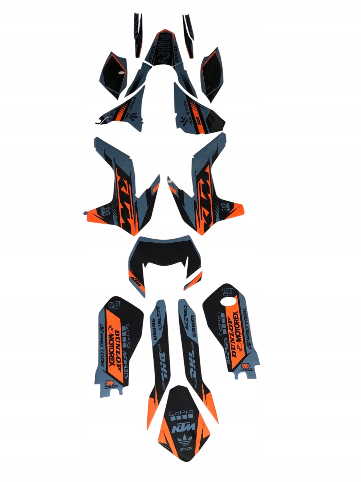 Ktm Exc EXCf Exc-f 14-16 dýha čierna z Talianska Cubamoto