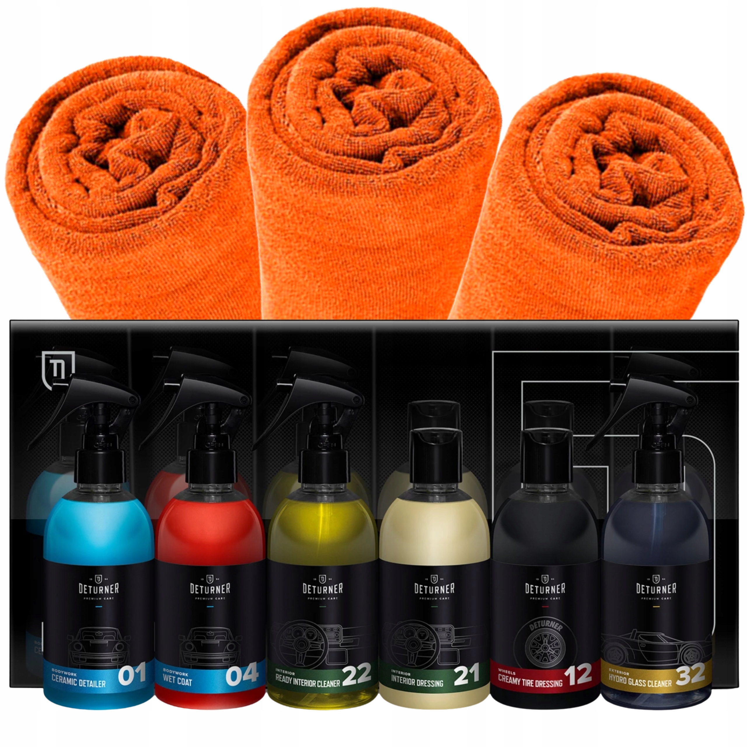 DETURNER detailing Set Набір 6 туалетного приладдя для автомобіля
