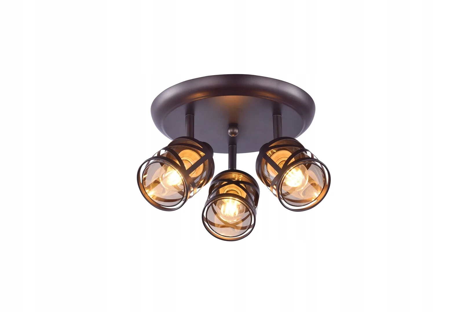 Stropný reflektor Rabalux Oberon 3xE14 40W hnedý/jantárový IP20