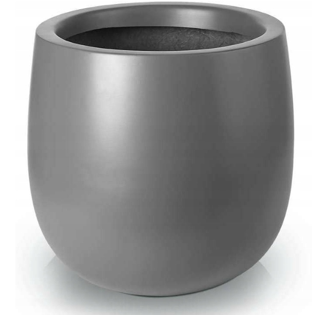 Kvetináč zo sklenených vlákien sivý grafit 35 cm x 34 x 35 cm Polnix 95.036.34