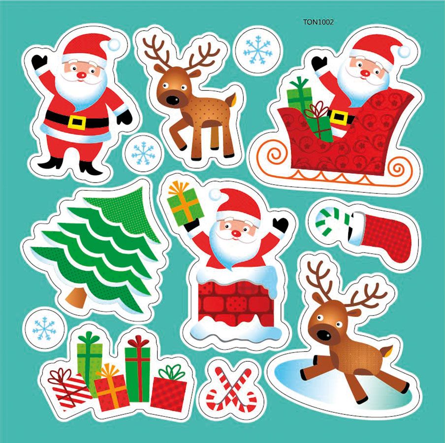 

Naklejki Mikołaj Choinka Święta TON-1002 12szt