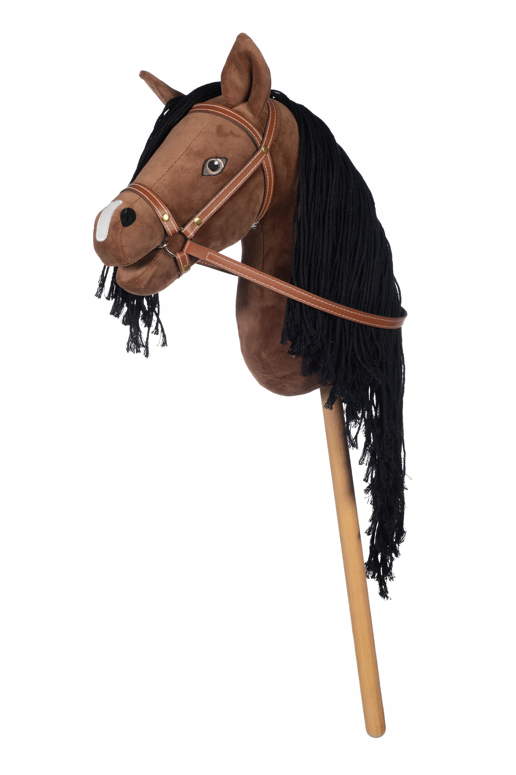 Konik na patyku Hkm Hobby Horse Mini z ogłowiem brązowy gniady