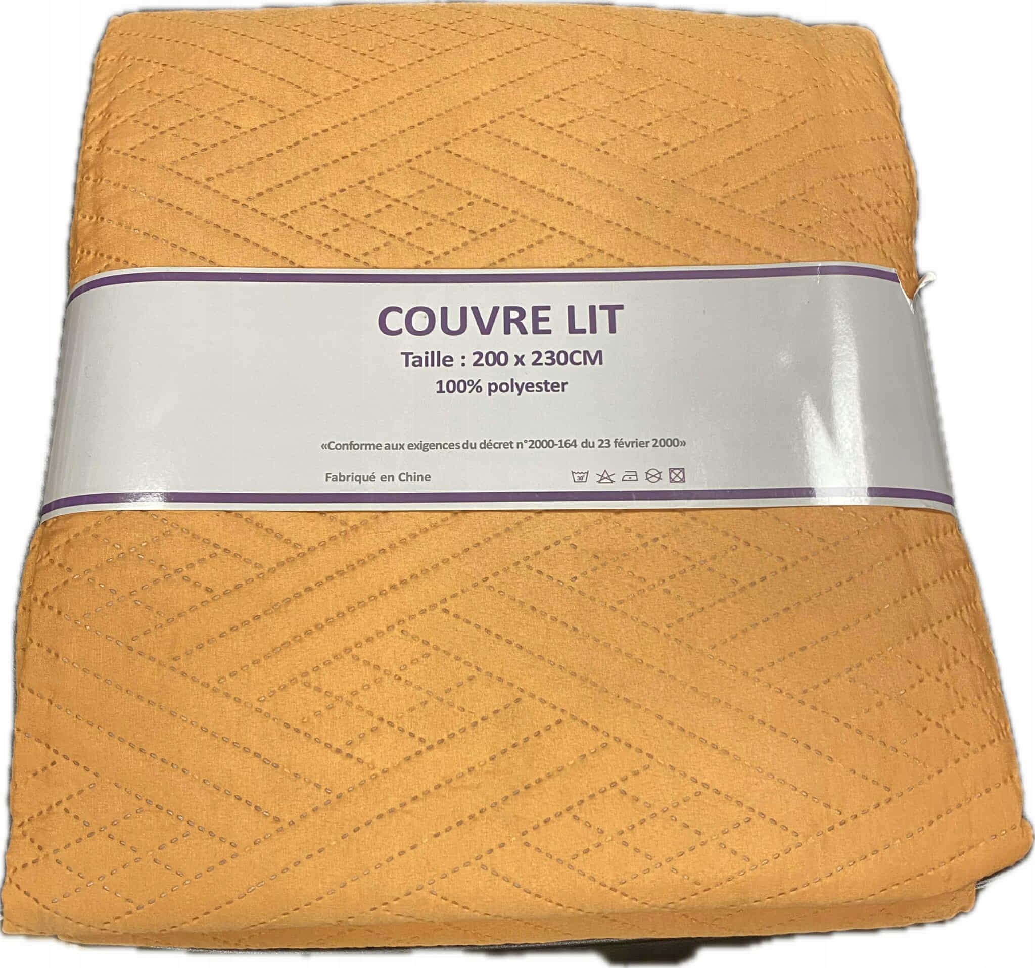 Přehoz na postel 200 x 230 cm Oranžový