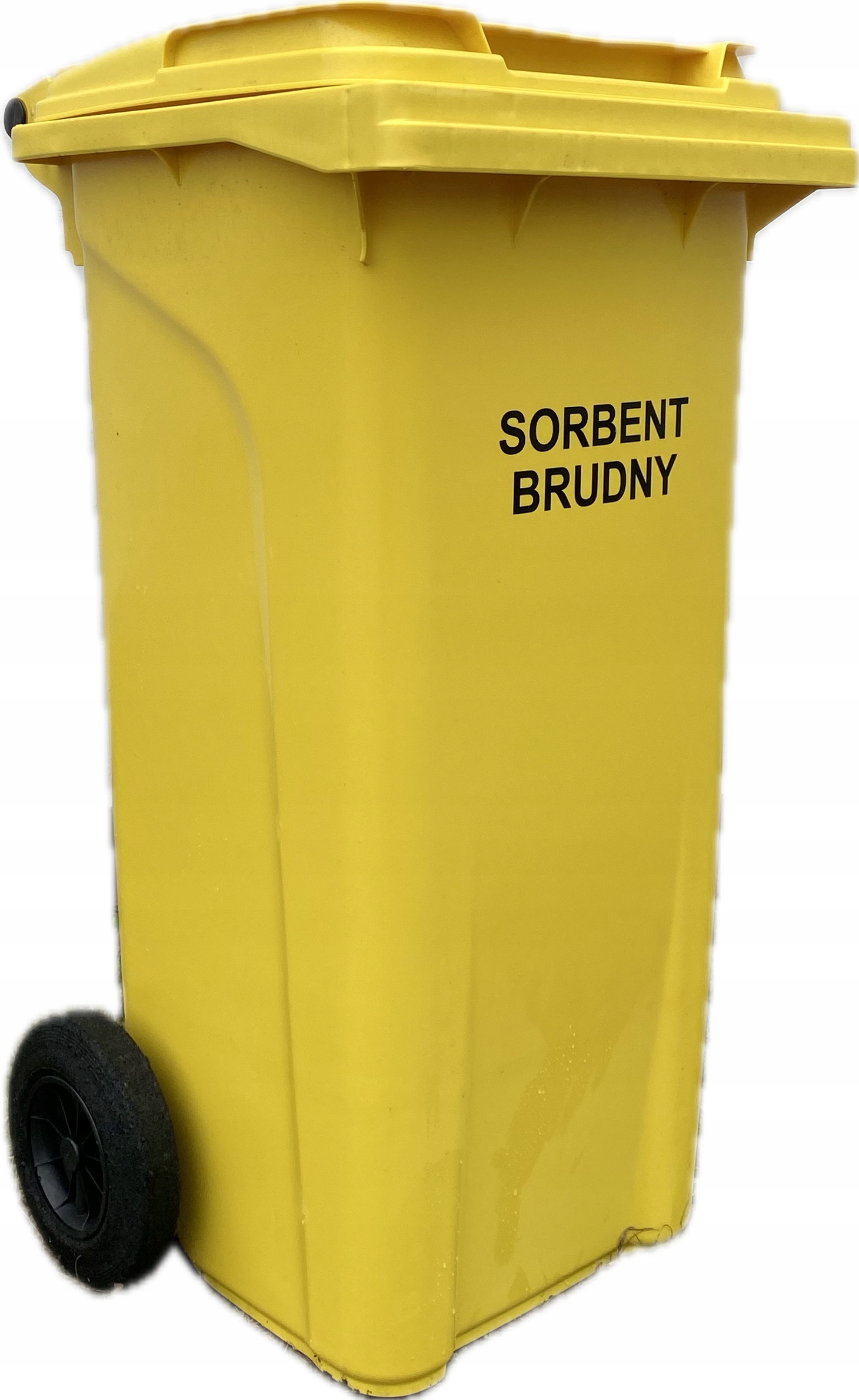 Kosz Pojemnik Na Brudny Sorbent 120l Odpady Segregacja Eko Żółty Plastik