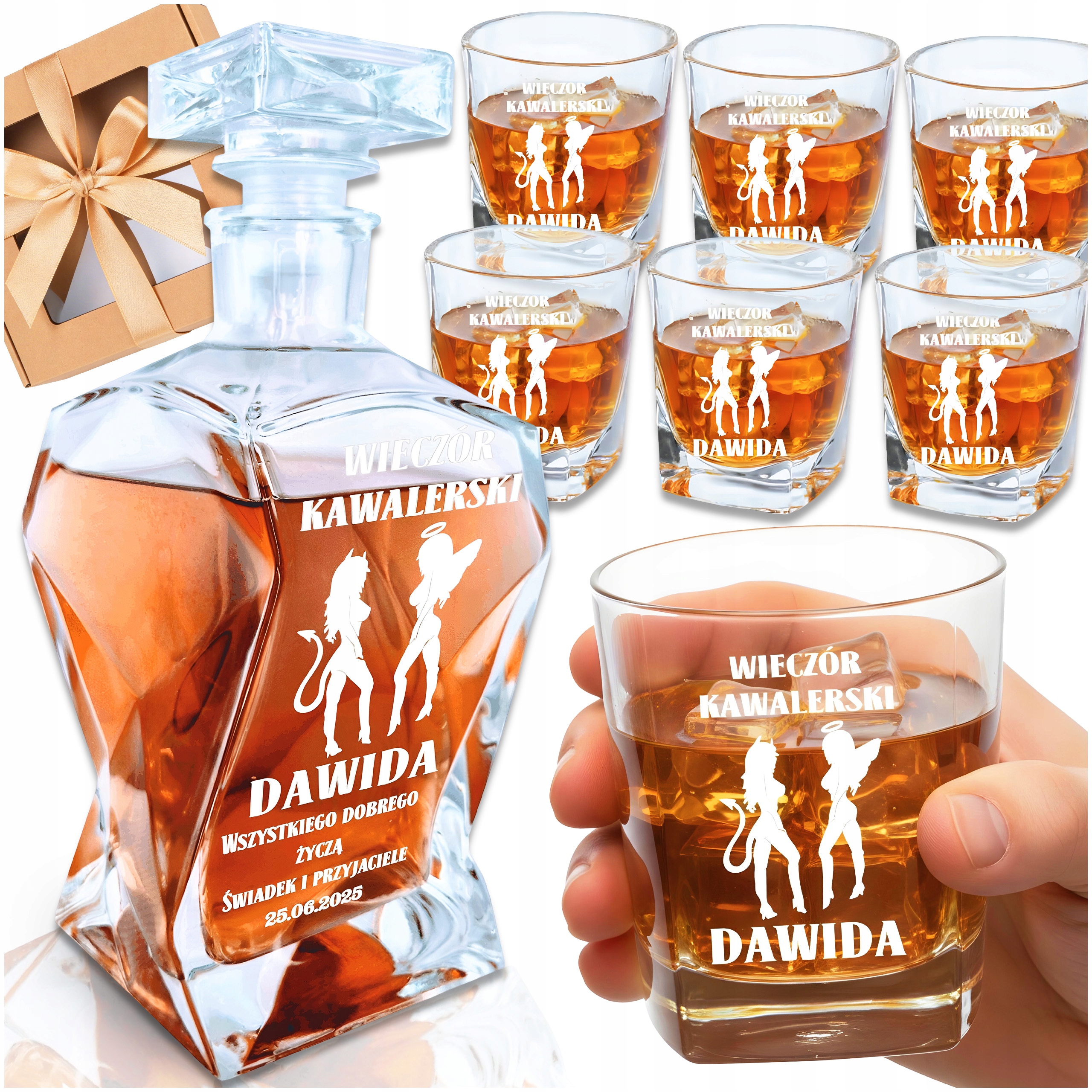 Dárek karafa S Gravírováním Sada Sklenic Na Whisky na whisky, rozlučka Rozlučka Se Svobodou