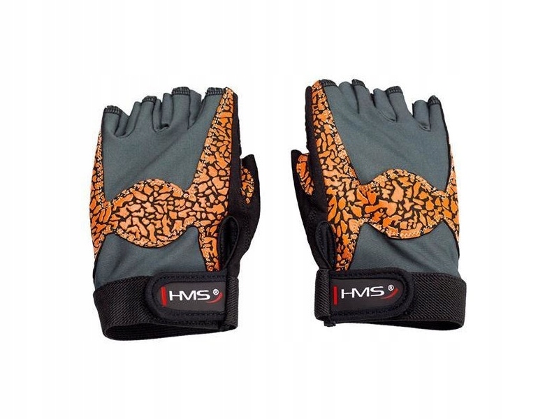 Rękawice fitness Hms RST03 (rozmiar M) Pomarańczowo-szary