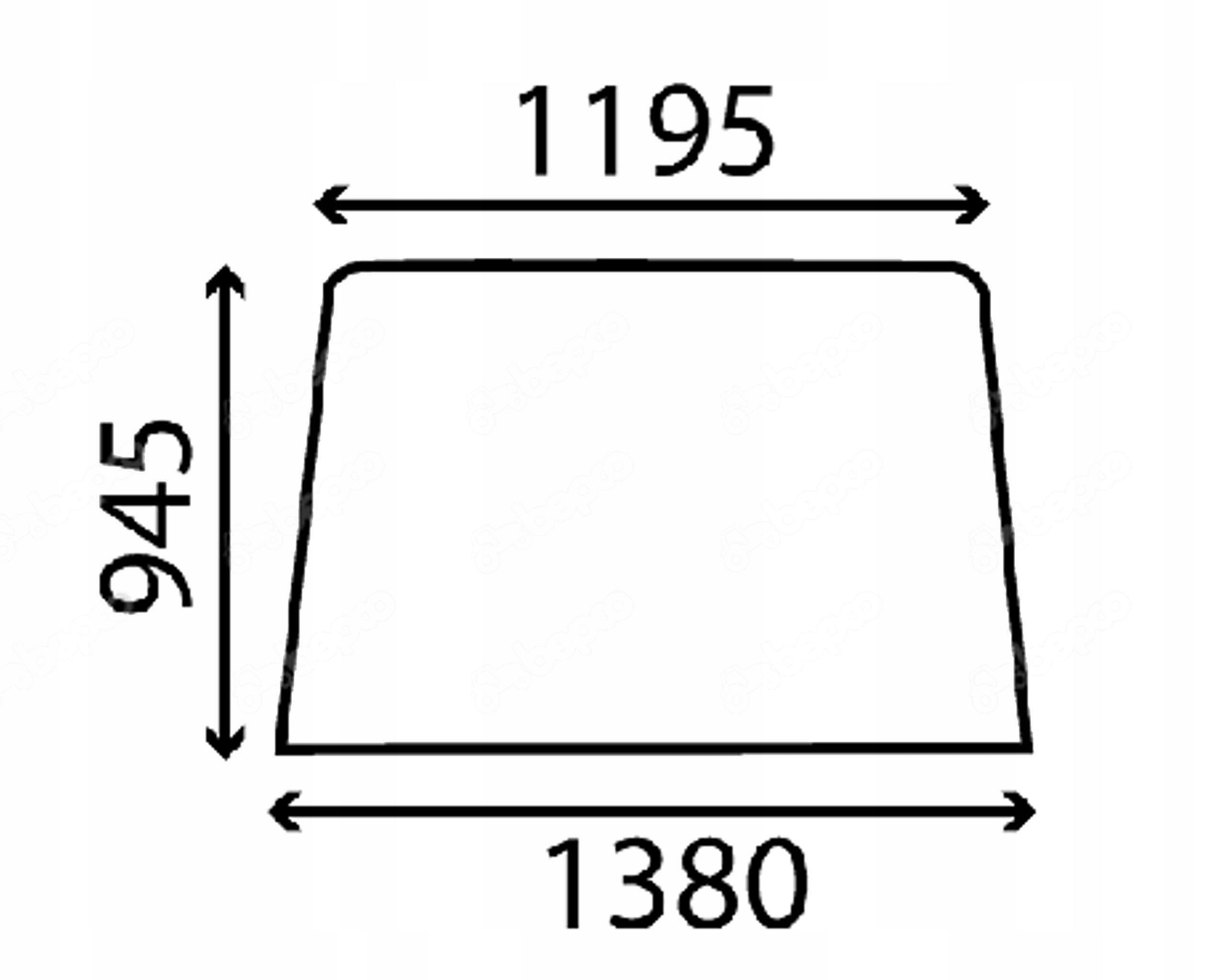 sklo Case série 46 a 55 přední 3229325R1