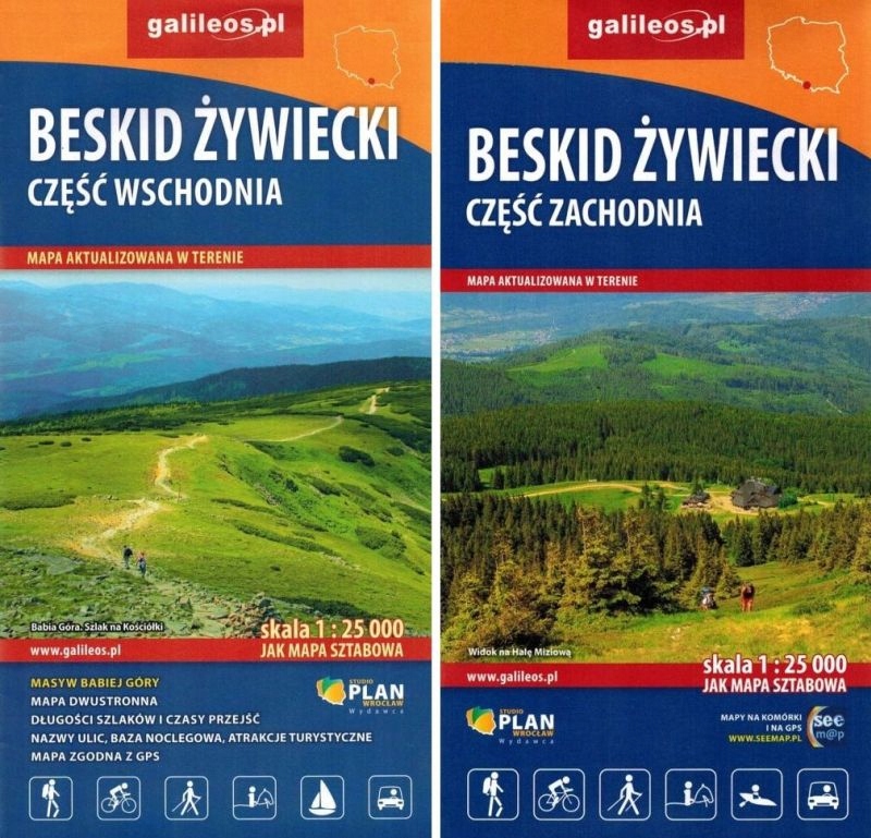 

Beskid Żywiecki Część Wschodnia I Zachodnia Mapa