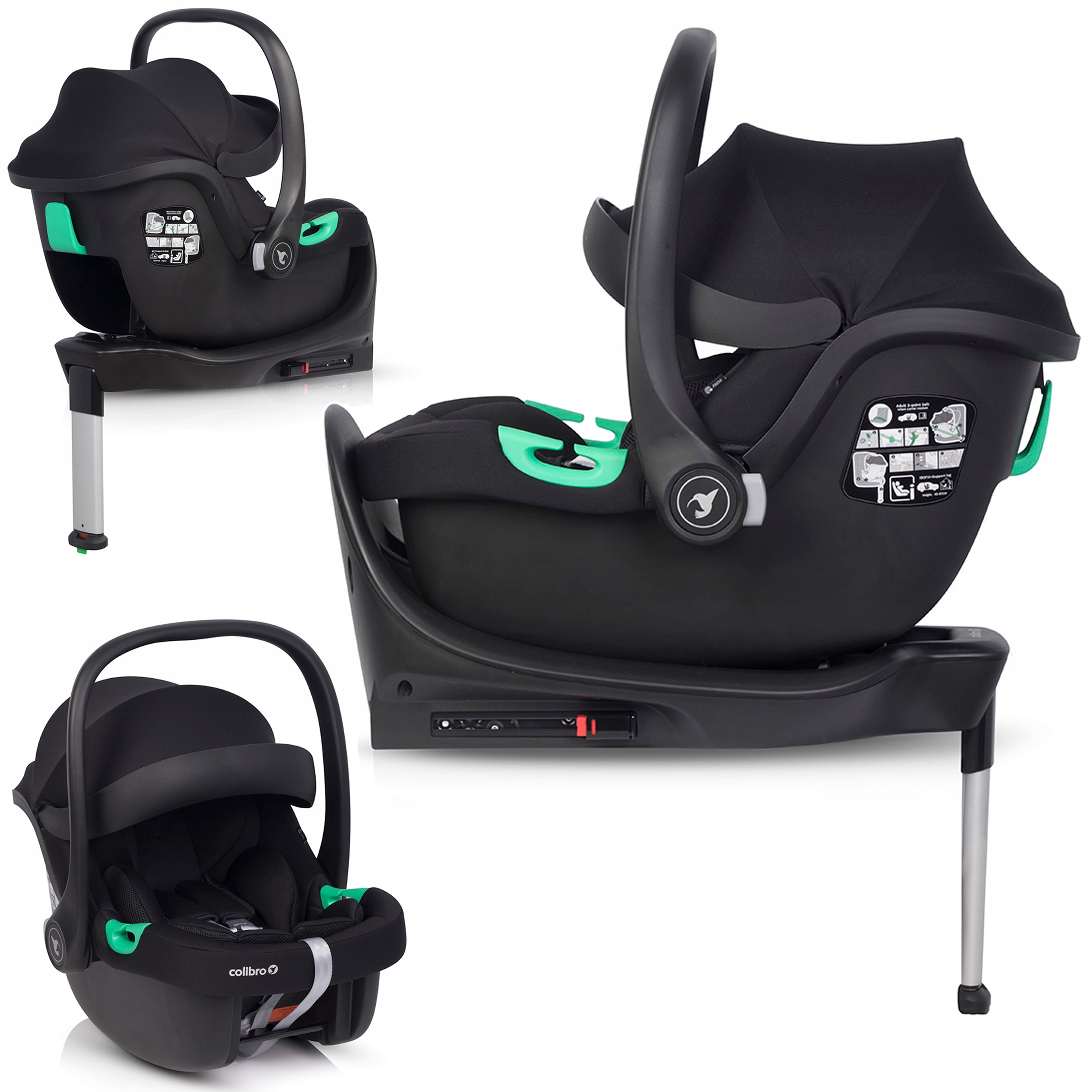 Fotelik Samochodowy Nosidełko Colibro Baza Isofix i-SIZE 0-13 Kg 0-87CM Rwf