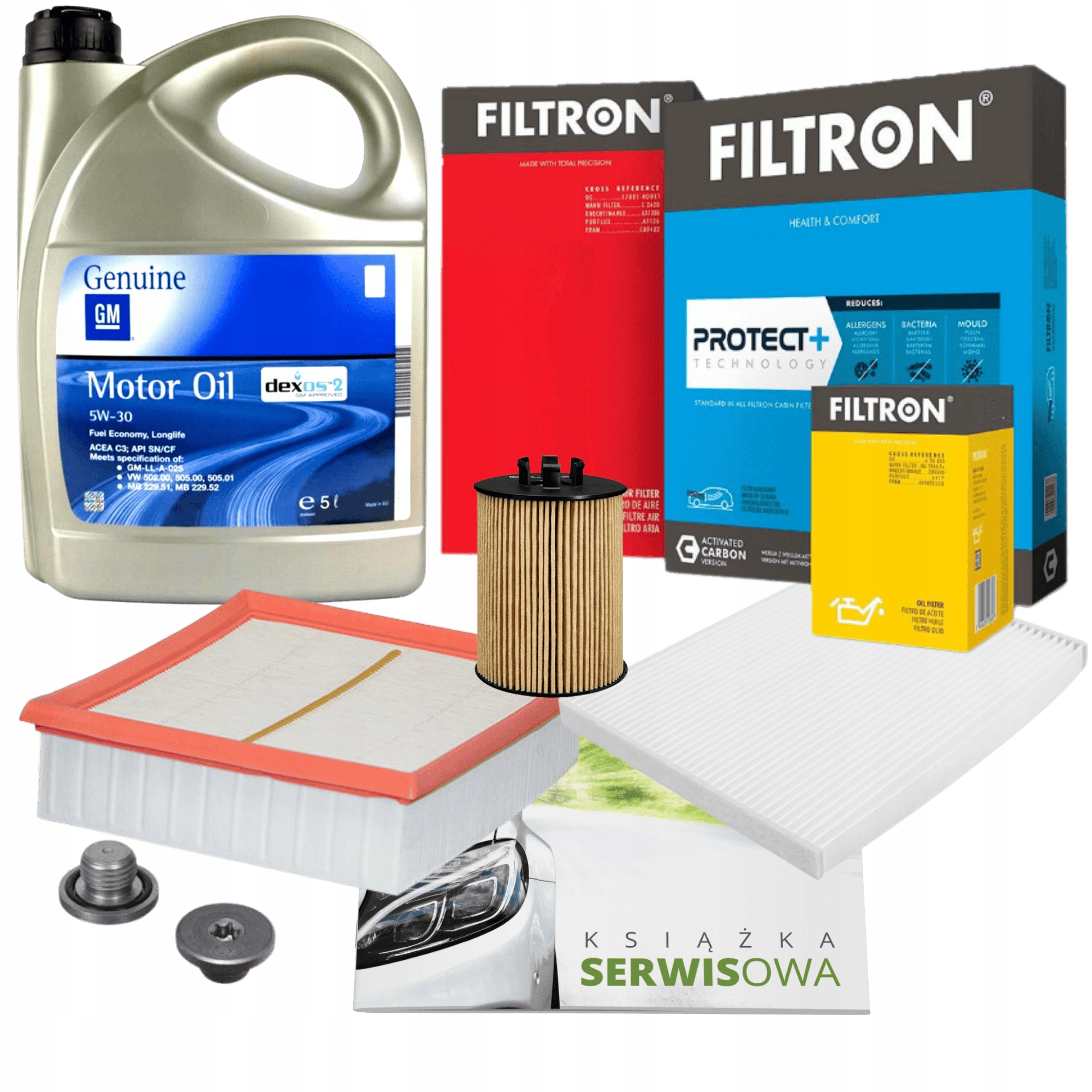 Opel Corsa D 1.0 1.2 1.4 Servis 3 filtre Filtron & olej 5w30 Gm zátka