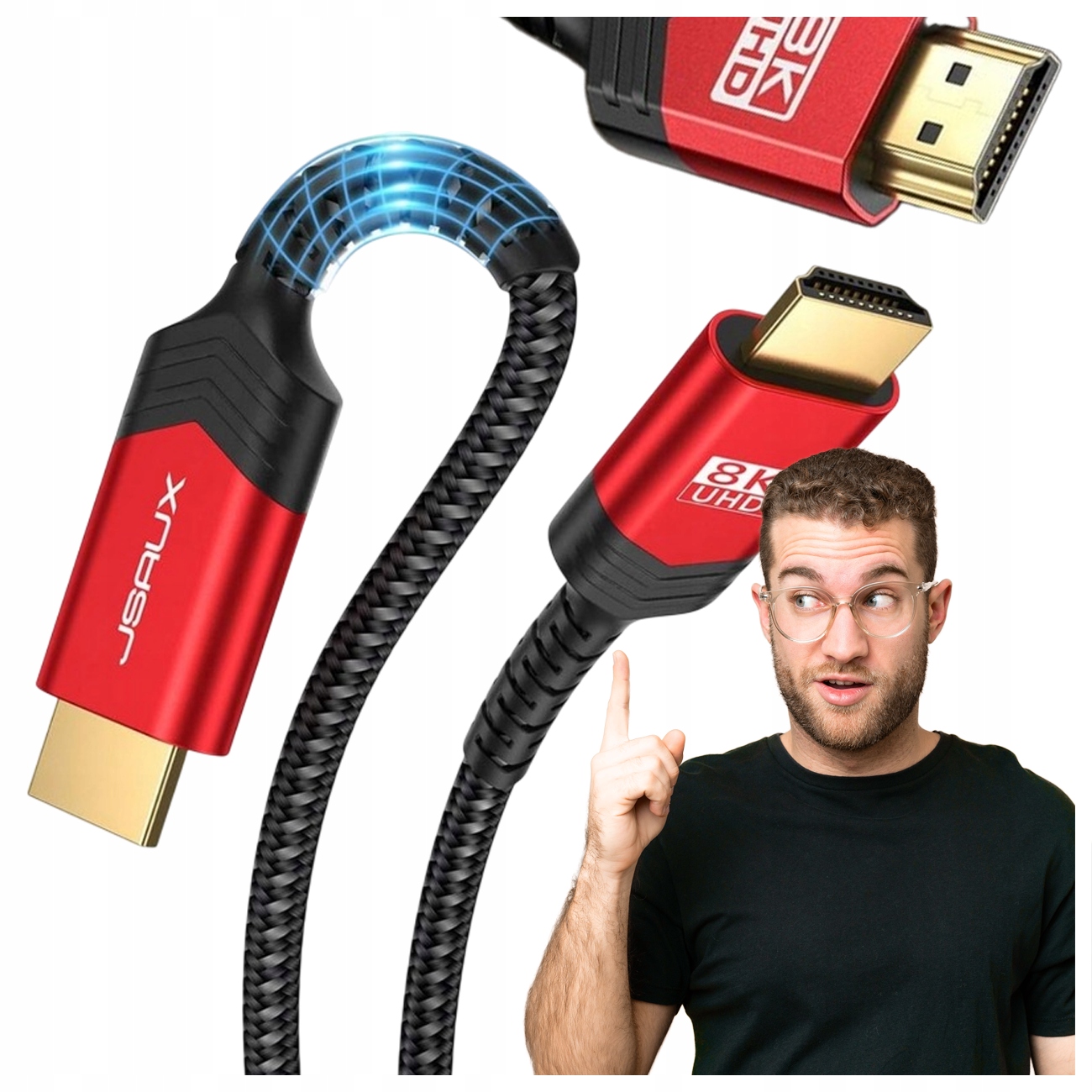 Jsaux Hdmi Kabel 8K 10 m Hdmi 2.1 Highspeed Ethernet 48 Gbit/s